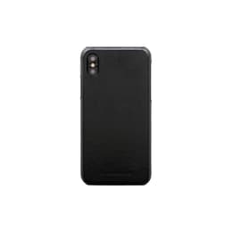 Coque iPhone X/XS - Cuir - Noir