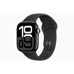 Apple Watch Series 10 (2024) GPS 42 mm - Aluminium Noir de jais - Bracelet sport Noir