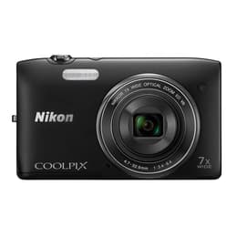 Compact Coolpix S3500 - Noir + Nikkor Wide-angle Optical Zoom-NIKKOR ED f/3.4-6.4