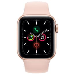 Apple Watch (Series 5) 2019 GPS + Cellular 40 mm - Acier inoxydable Or - Bracelet sport Rose