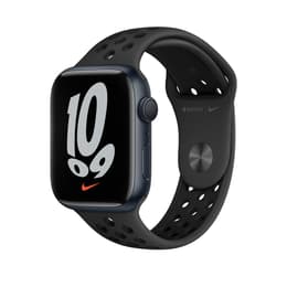 Apple Watch (Series 7) 2021 GPS + Cellular 45 mm - Aluminium Minuit - Bracelet sport Noir