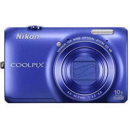 Compact Coolpix S6300 - Bleu + Nikon Nikkor 10X Wide Optical Zoom ED VR f/3.2-5.8