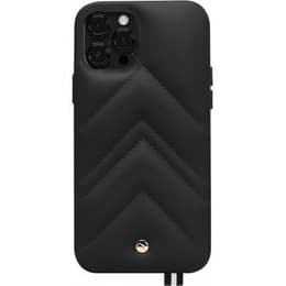 Coque iPhone 12/12 Pro - Cuir - Noir