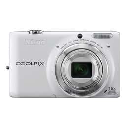 Compact Coolpix S6500 - Blanc + Nikon Nikkor Wide Optical Zoom 25-300 mm f/3.1-6.5 ED VR f/3.1-6.5