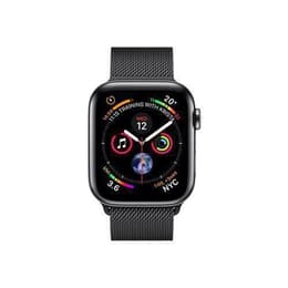 Apple Watch (Series 4) 2018 GPS 44 mm - Aluminium Gris sidéral - Milanais Noir