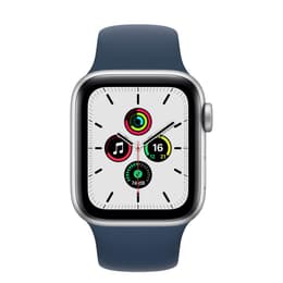 Apple Watch (Series SE) 2020 GPS 44 mm - Aluminium Argent - Bracelet sport Bleu