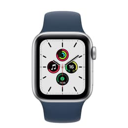 Apple Watch Series SE 1 (2020) GPS 44 mm - Aluminium Argent - Bracelet sport Bleu