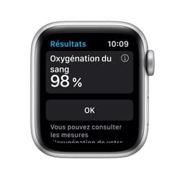 Apple Watch Series SE 1 (2020) GPS 44 mm - Aluminium Argent - Bracelet sport Bleu