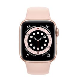 Apple Watch Series 6 (2020) GPS + Cellular 40 mm - Acier inoxydable Or - Bracelet sport Rose