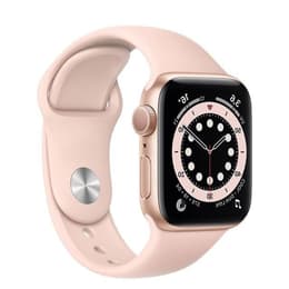 Apple Watch Series 6 (2020) GPS + Cellular 40 mm - Acier inoxydable Or - Bracelet sport Rose