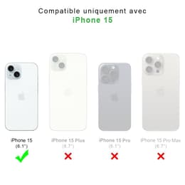 Coque Back Market iPhone 15 et écran de protection - Plastique 60% recyclé - Transparent