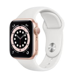 Apple Watch (Series 3) 2017 GPS 42 mm - Aluminium Or rose - Bracelet sport Blanc