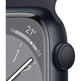 Apple Watch (Series SE) 2022 GPS 44 mm - Aluminium Minuit - Bracelet sport Noir