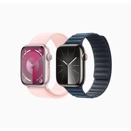Apple Watch (Series 9) 2023 GPS 45 mm - Aluminium Argent - Bracelet sport Rose