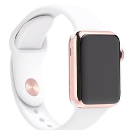 Apple Watch Series 4 (2018) GPS + Cellular 40 mm - Aluminium Or - Bracelet sport Blanc