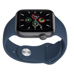 Apple Watch (Series 5) 2019 GPS 44 mm - Aluminium Gris - Bracelet sport Bleu