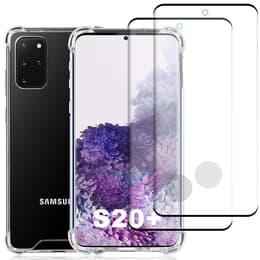 Coque Galaxy S20+/S20+ 5G et 2 écrans de protection - Plastique recyclé - Transparent