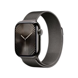 Apple Watch Series 10 (2024) GPS 42 mm - Aluminium Noir de jais - Bracelet milanais Noir