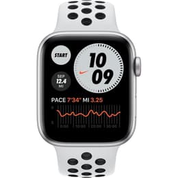 Apple Watch Series SE 1 (2020) GPS 40 mm - Aluminium Argent - Bracelet sport Nike Blanc/Noir