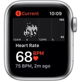 Apple Watch Series SE 1 (2020) GPS 40 mm - Aluminium Argent - Bracelet sport Nike Blanc/Noir