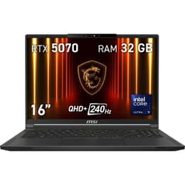 MSI Stealth 16 AI A2HWGG-047ES OLED 16" Core Ultra 9 4.5 GHz - SSD 1 TB - 32 Go - NVIDIA GeForce RTX 5070 QWERTY - Anglais