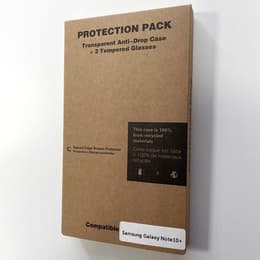 Coque Galaxy Note 10+/Note 10+ 5G et 2 écrans de protection - Plastique recyclé - Transparent