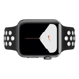 Apple Watch (Series 6) 2020 GPS 40 mm - Aluminium Gris sidéral - Bracelet sport Nike Noir/Blanc