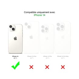Coque Back Market iPhone 14 et écran de protection - Plastique 60% recyclé - Transparent