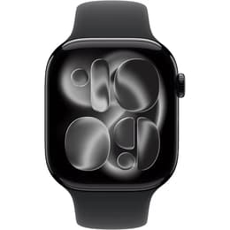 Apple Watch (2025) GPS + Cellular 42 mm - Aluminium Noir de jais - Bracelet sport Noir