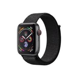 Apple Watch (Series 4) 2018 GPS + Cellular 44 mm - Aluminium Noir sidéral - Bracelet sport Noir