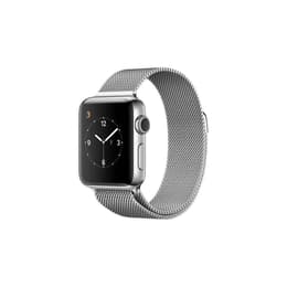 Apple Watch (Series 2) 42 mm - Acier inoxydable Argent - Milanais Argent