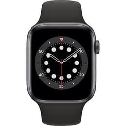 Apple Watch (Series 6) 2020 GPS + Cellular 40 mm - Acier inoxydable Noir - Bracelet sport Noir