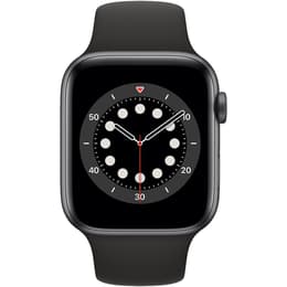 Apple Watch Series 6 (2020) GPS + Cellular 40 mm - Acier inoxydable Graphite - Bracelet sport Noir