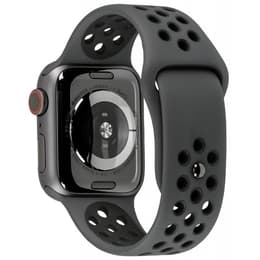 Apple Watch (Series 5) 2019 GPS 44 mm - Aluminium Gris sidéral - Bracelet sport Nike Noir