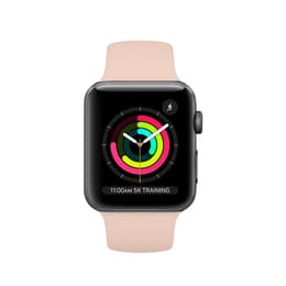 Apple Watch (Series 3) 2017 GPS 38 mm - Aluminium Gris sidéral - Sport Rose