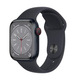 Apple Watch (Series 8) 2022 GPS + Cellular 41 mm - Aluminium Noir - Bracelet sport Noir