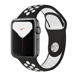 Apple Watch (Series 5) 2019 GPS 40 mm - Aluminium Gris sidéral - Sport Nike Noir/Blanc