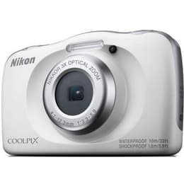 Compact Coolpix S33 - Blanc + Nikon Nikkor 3x Optical Zoom 30-90mm f/3.3-5.9 f/3.3-5.9