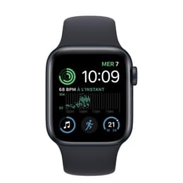 Apple Watch Series SE 2 (2022) GPS 40 mm - Aluminium Minuit - Bracelet sport Noir