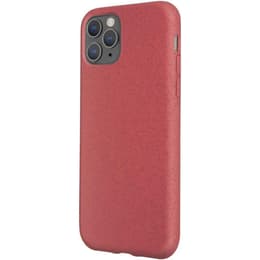 Coque iPhone 12/12 Pro - Matière naturelle - Rouge