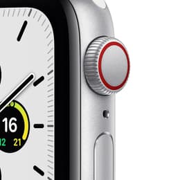 Apple Watch (Series SE) 2022 GPS 44 mm - Aluminium Argent - Bracelet sport Blanc
