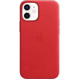 Coque en cuir Apple iPhone 12 mini - Magsafe - Cuir Rouge