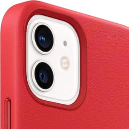 Coque en cuir Apple iPhone 12 mini - Magsafe - Cuir Rouge