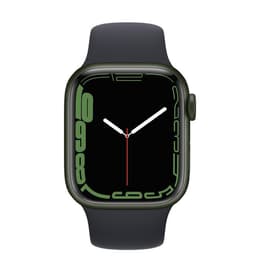 Apple Watch Series 7 (2021) GPS 41 mm - Aluminium Vert - Bracelet sport Noir