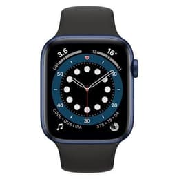 Apple Watch Series 6 (2020) GPS 44 mm - Aluminium Bleu - Bracelet sport Noir