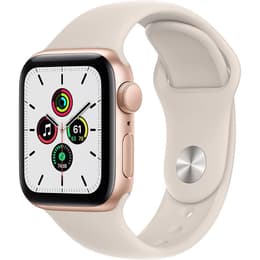 Apple Watch (Series SE) 2020 GPS 40 mm - Aluminium Or - Bracelet sport Lumière Stellaire