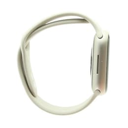Apple Watch Series 7 (2021) GPS 41 mm - Aluminium Lumière stellaire - Bracelet sport Blanc