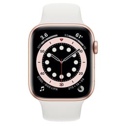 Apple Watch (Series 4) 2018 GPS 44 mm - Aluminium Or - Bracelet sport Blanc