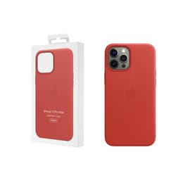 Coque en cuir Apple iPhone 12 Pro Max - Magsafe - Cuir Rouge