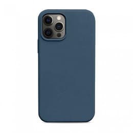 Coque iPhone 12/12 Pro et 2 écrans de protection - Silicone - Bleu marine